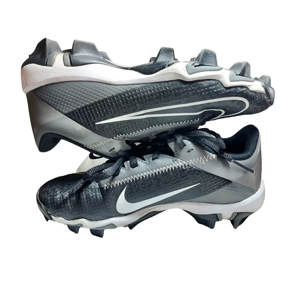 Nike‎ Fastflex Youth Football Baseball Cleats Black White Low Top Size 2Y youth